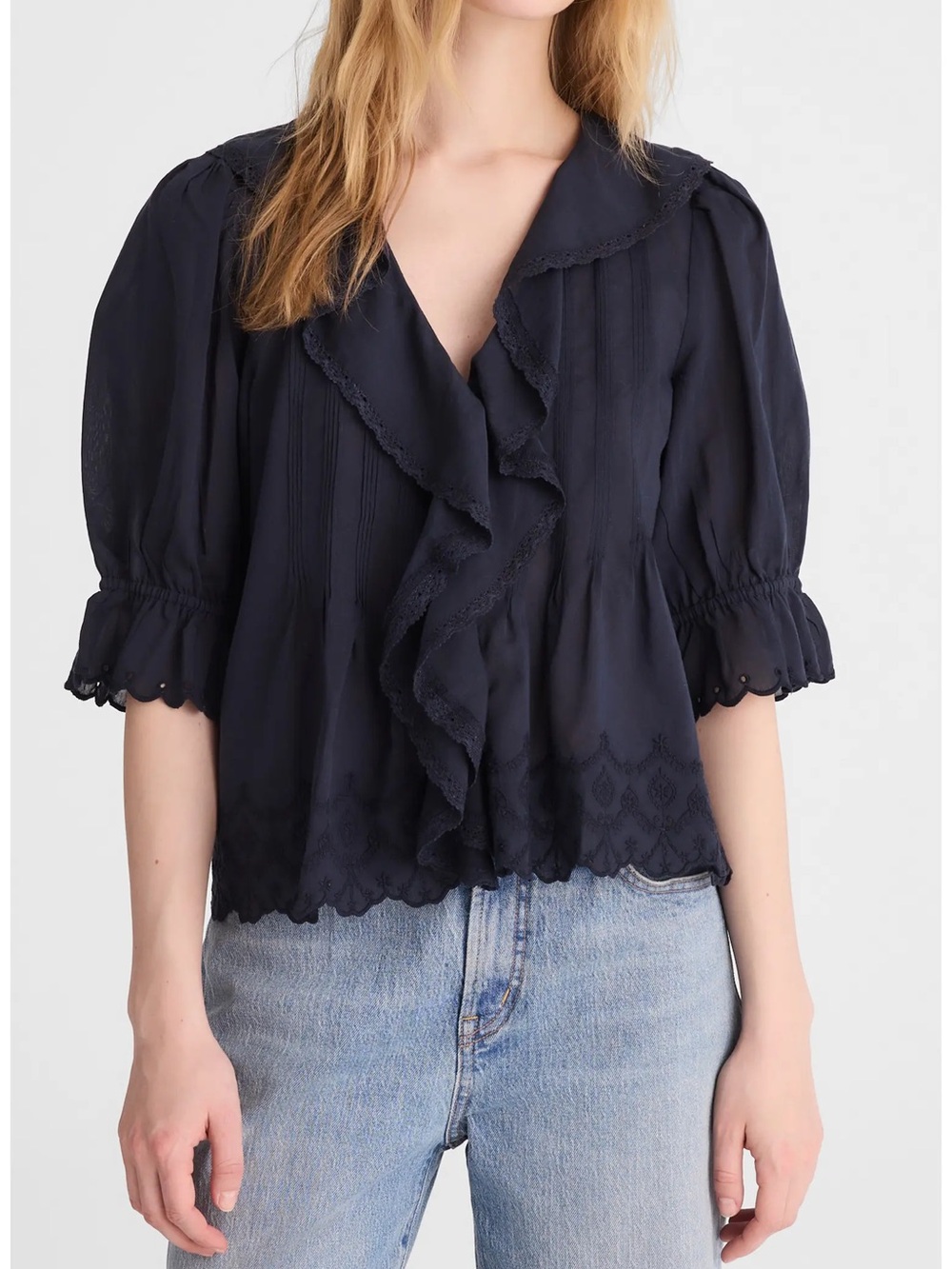 Madewell The Blaire Top Navy